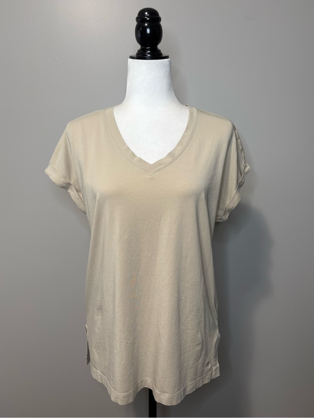 Banana Republic V-Neck Modal Blend Tee Tan